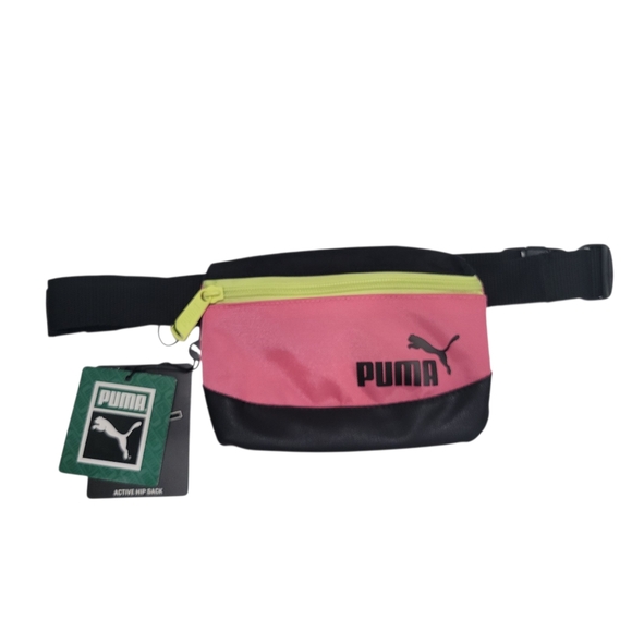 NEW! Puma Active Pink & Black Hip Sack/Fanny Pack/Waistpack Sports/Running - Picture 1 of 2